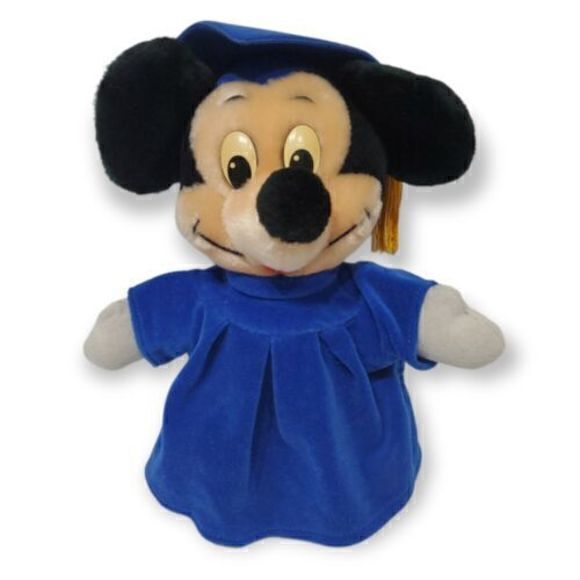 Vintage‎ Disneyland Walt Disney World Graduation Mickey Mouse Stuffed Animal - Picture 1 of 6